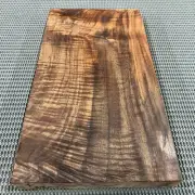 CW318 Curly Claro Walnut Billet Block Carving Craft Knife Handle Game Call 12.8"