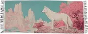 [AIXIWAWA] White Wolf Women's Pashminas Scarf, Shawls Wrap Lightwight Tassel for Evening Dress Dinner Party, Red
