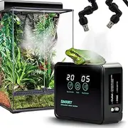 Reptile Humidifiers Smart Misting System for Reptiles Terrariums, Herptiles Mister Automatic with Timer, 360° Adjustable Misting Nozzles for Chameleons Snake Frog Lizard Turtle