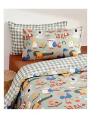 [Jack & Milly] Single Homegrown Quilt Cover & Pillow Case Set in Green