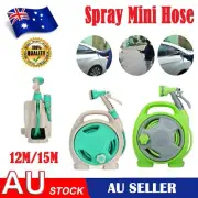 Portable 12M / 15M Retractable Garden Water Hose Reel Spray Gun Mini Hose tool