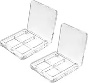 HONMEET 2Pcs Empty Eyeshadow Dishes Diy Eyeshadow Palettes for Women and Girls Subpackaging Boxes for Makeup Storage and Organization for Crafting Custom Shades