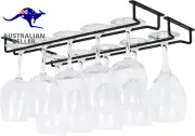 Brix Large Stemware Wine Glass Holder Hanger Rack under Cabinet Kitchen Bar Stor