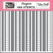 2 Pack Echo Park Stencil 6"X6"-Smitten Stripes, Love Notes LN344035