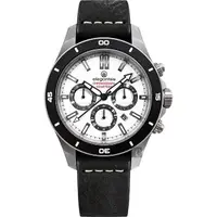 在飛比找momo購物網優惠-【elegantsis】JT65R 騎士系列三眼計時手錶-白