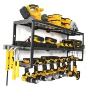 Heavy Duty Power Tool Organizer with Charging Station, Cordless Drill Hanger