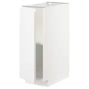 METOD base cabinet with shelves, white/Voxtorp high-gloss/white, 30x60x80 cm