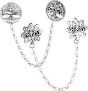[LIFKOME] Collar Chain Dress Collar Clips Mens Brooches for Suits Sweater Clips Tassles Dress Brooches for Women Chain Brooch Pin Brooch for Men Coat Chain Brooch Shawl Clips Alloy