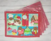 St. Nicholas Square~Gingerbread Cookie & Cupcakes Patchwork Placemats -Set Of 6
