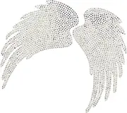 HOMSFOU 2pcs Angel Wing Decorative Patches for Clothes Glitter Applique Costume Accessories Stylish Wing Design Clothes Patches for DIY Fashion and