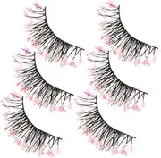 [ASAKKURA] Natural False Eyelashes Wispy Eyelashes Extensions Glitter Makeup Lashes for Stage