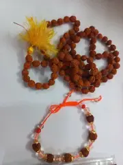 Set of Rudraksha /Crystal Bracelet & 6mm Rudraksha Mala Prayer Rosary Beads ebay