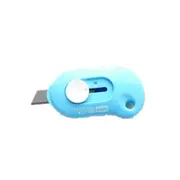 6PCS Cute Solid Mini Portable Knife Paper Cutter Razor Blade Office Stationery(Blue)