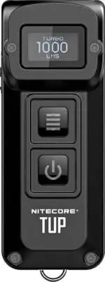 NITECORE TUP 1000 Lumen Rechargeable Everyday Carry Keychain Flashlight - Black