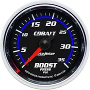 Autometer Gauge, Cobalt, Boost, 2 1/16 in., 35psi, Mechanical, Analog, Each