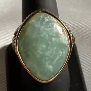 Barse“Helena”Beautiful Bronze Milky Aquamarine Champagne Quartz Ring Size 8 7/8