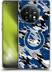 Head Case Designs Officially Licensed NFL Camou Indianapolis Colts Logo Soft Gel Case Compatible with OnePlus 11 5G