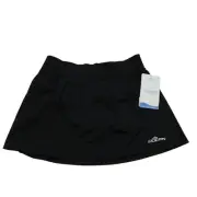 NWT Dolfin Womens Aqua Shape A-Line Skort Elastic Waist Tennis Black Size S