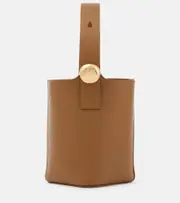 [Loewe] Loewe Pebble Mini leather bucket bag One Size brown