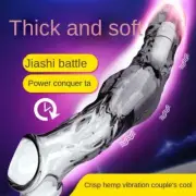 BIGGER Penis-Extender-Enlarger Enhancer Realistic-Sleeve-Condom-use Lubricated