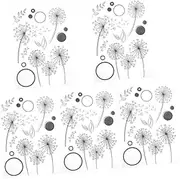 Operitacx 5pcs DIY Card Making Stamps Decorative Plant Scrapbook Album Stamps for Crafts