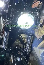 2001 FLSTS Softail Springer LED HEADLIGHT UPGRADE KIT CONVERSION 9000 LM
