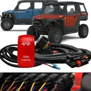 10' Wire Harness Kit Pulse Busbar Plug SIDE LIGHTS On/Off Red Rocker Switch Fuse