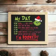 The Grinch Christmas Chalkboard Double Sided Wall decor