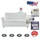 Super Soft Velvet Slipcover Set for 3-Cushion Couches - Elegant Silver Grey