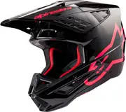 Alpinestars S-M5 Corp, motocross helmet , color: Black/Pink , size: XXL