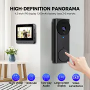 4.3" Wireless Doorbell Camera Smart Security Intercom Video Cam Door Bell Ring
