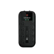 Cyberpower Systems 8 Port Surge Protector With 2Usb Ports