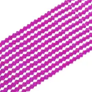 4mm Bicone Crystal Glass Beads, 1680 Pcs Beads, Rose Red (Baked)