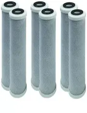 6) Big Blue 20"x4.5" Whole House CTO Coconut Shell Carbon Block Water Filter