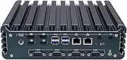 HUNSN Fanless Industrial PC, Embedded Computer, Core I7 1255U, Windows 11 / Linux Ubuntu, IX12, Wi-Fi 6, BT 5.2, 4 x HDMI, 2 x LAN, 4 x COM COM1/2 for RS232/RS485, TPM2.0, 8G RAM, 128G SSD