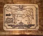 Cut Of Beef Bamboo Cutting Board - 8”x6” - Great Housewarming / Hostess Gift