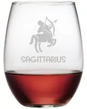 Susquehanna Glass Set of Four Sagittarius 21oz Stemless Glasses NoSize NoColor