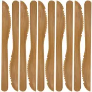 BambooMN Brand Solid Bamboo Wood Dinner Knife 8"