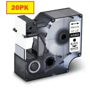 20PK For DYMO D1 45803 LabelManager 450 450D Black on White Label Tape 19mm*7m