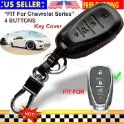 Genuine Leather Case Protector Fob Cover Holder for Chevrolet Chevy 4B Smart Key