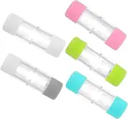 [Generic] 5pcs Rgp Lens Case: Dual-Head Travel-Friendly Sealing Rgp Case - Clear Portable Contact Soak Storage Barrel Holder for Daily Cosmetic