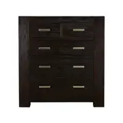 [James Lane] Bargara Tallboy Midnight Oak - 5 Drawer