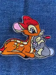 BAMBI & THUMPER Embroidered PATCH Sew Iron NEW