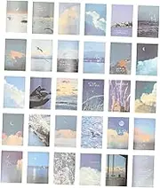 SHINEOFI 30pcs Scrapbook Decorative Cards DIY Scrapbooking Supplies Gentle Paper Material Fade-Resistant Patterns