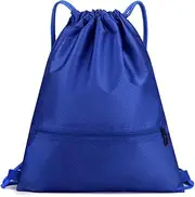[AHPOUN] Drawstring Bag, Waterproof Drawstring Bag for Sports and Fitness, Swimming Bag for Men, Women and Children, String Bag With Zipper