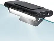 BAOSHISHAN Aquarium Fan Chiller, Powerful Aquarium Cooling Fans with Adjustable Wind Speed, Fish Tank Cooler with 3 Dimmable Light, Quite Aquarium Fan for Axolotl Tank Home Office