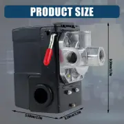 Air Compressor Pressure Switch 4 Ports 95-120 PSI Compressor Control--