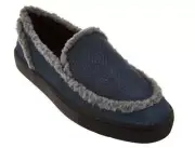 LOGO by Lori Goldstein Slip On Loafers with Shearling Trim Blue Snake