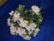NEW ~ Artificial Silk light Pink Azalea Stems Bushes 12 " .