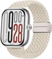 OUTPUTBT Mesh Magnetic Bracelets for Redmi Watch 5/4 Bracelet Elastic Nylon Cotton Sport Replacement Strap for Xiaomi Smart Band 9 Pro/Mi Band 8 Pro for Men and Women